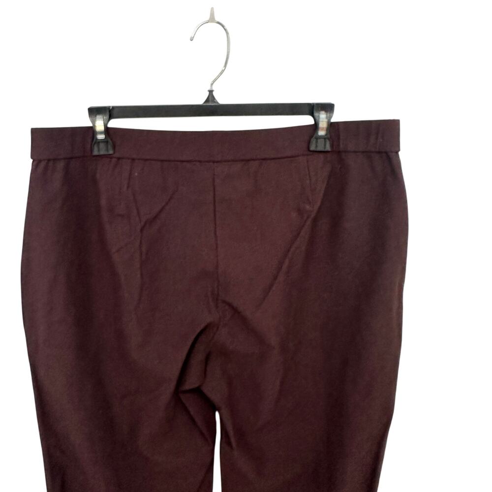 EILEEN FISHER Brown Straight Leg Elastic Waist Pant // L - Picture 5 of 7